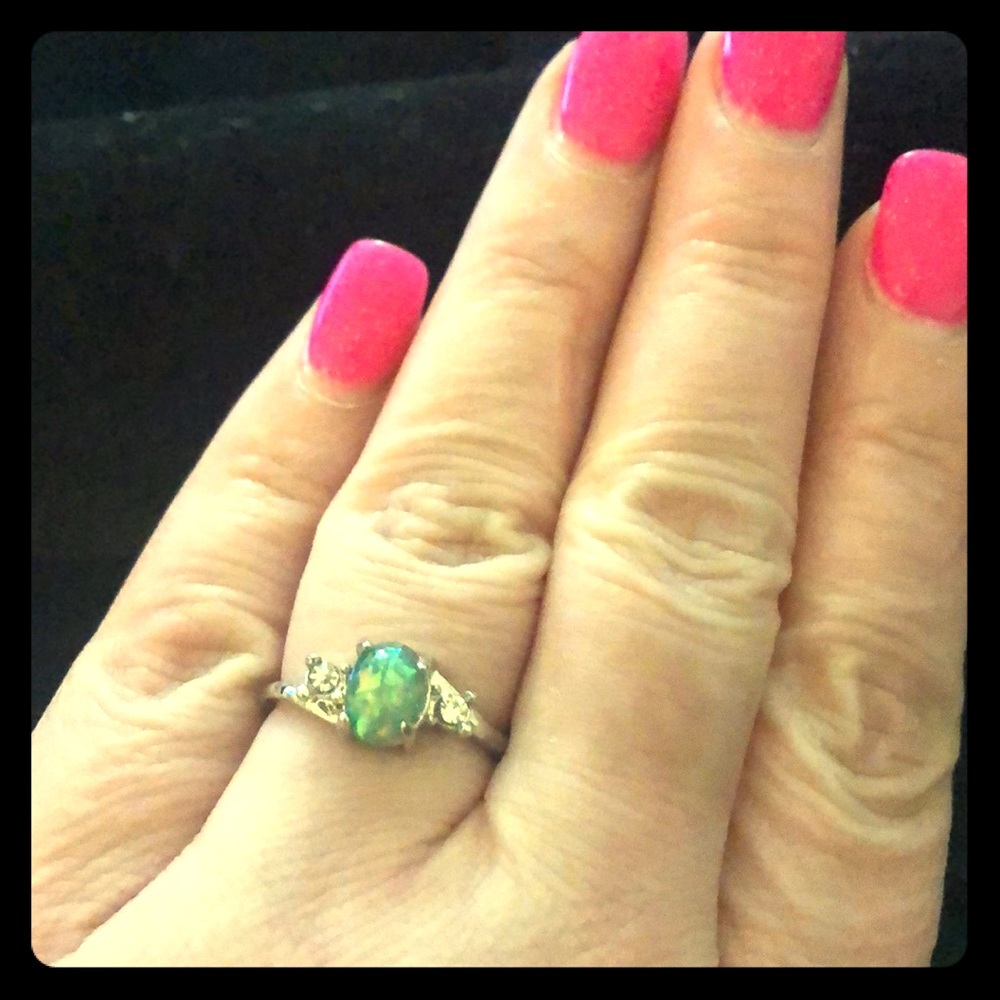 Green Opal fire ring!